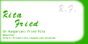 rita fried business card